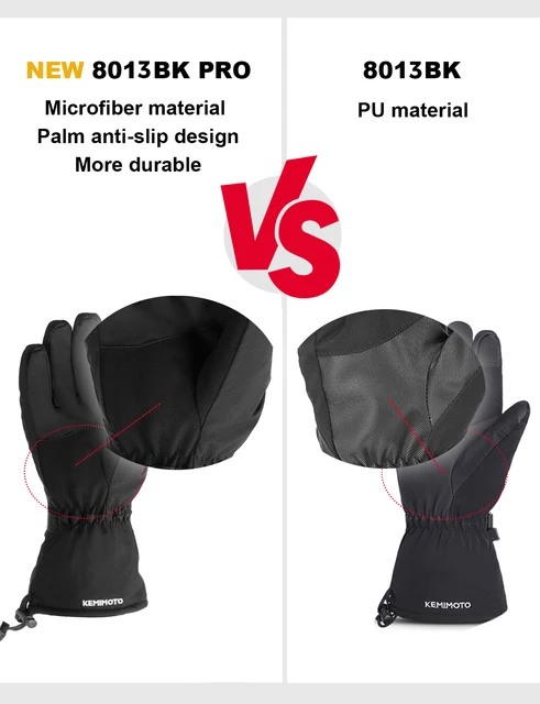 Guantes Calefactables KEMIMOTO Con Batería 3000mAh - Control Dual, 3 Niveles De Calor, Impermeables, Pantalla Táctil