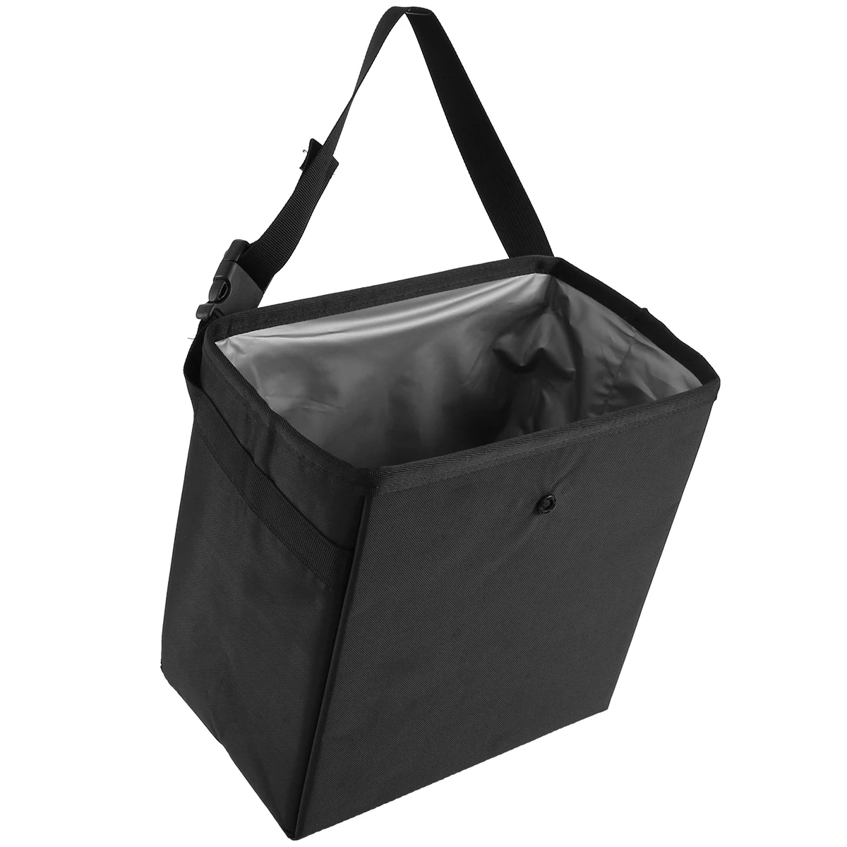 Waterproof Black Nylon Car Trash Bag Foldable Hanging Storage