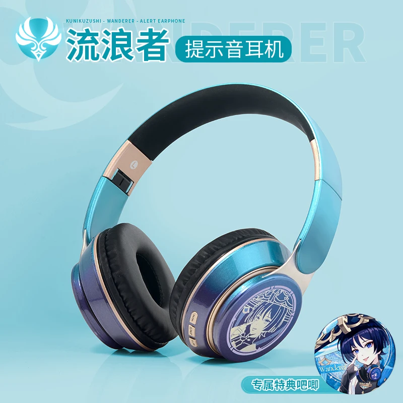 

Модная Беспроводная Bluetooth-гарнитура Genshin Impact Scaramouche Wanderer Balladeer, удобные складные наушники, подарки для косплея