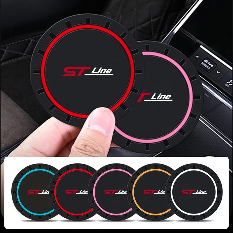 Car Coasters Non-Slip Mat 2PCS For Ford