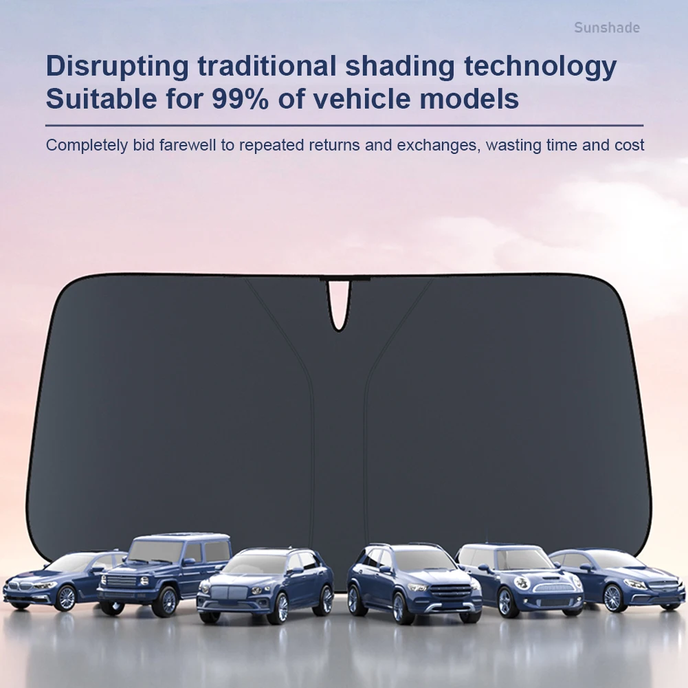 Windshield Sun Visor Anti-infrared Front Window Protection Parasol UV Reflective Car Sun Shield Silver Coated for Auto SUV Truck