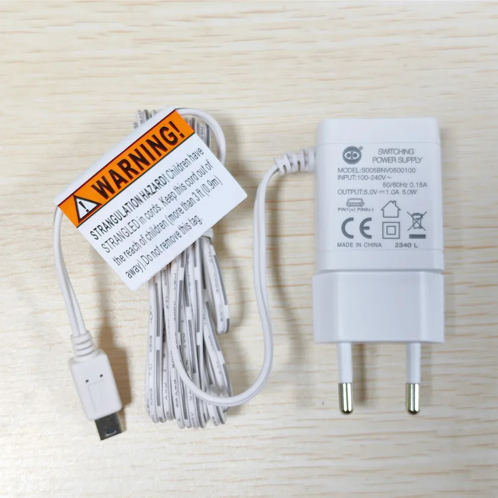 110-240V EU Power Adapter Charger Mini USB Connector For Baby Monitor VB601 VB603 VB605 Baby Nanny Camera DC 5V 1000mA baby monitor charger