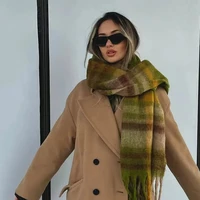 НОВЫЙ роскошный зимний толстый теплый шарф, женский кашемировый платок и накидки, шейный платок из пашмины, Bufanda, женский длинный Tessel Echarpe 2025 — изображение 2