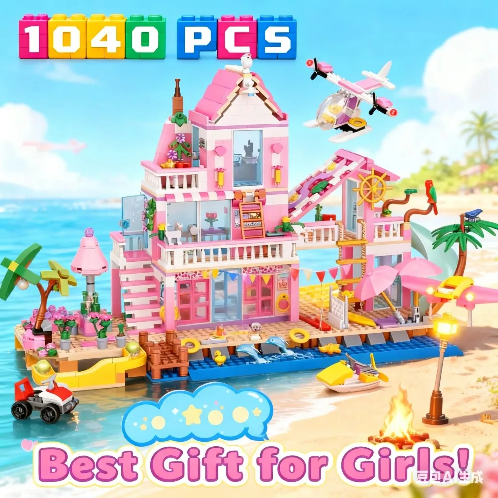 Secret Garden Treehoue Block Set - DIY Fairy Catle With Hidden Room & Swing, Imaginative Play Gift For Girl And_voghion.com