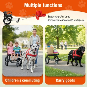 Dogs Pulling Stroller Cart 1