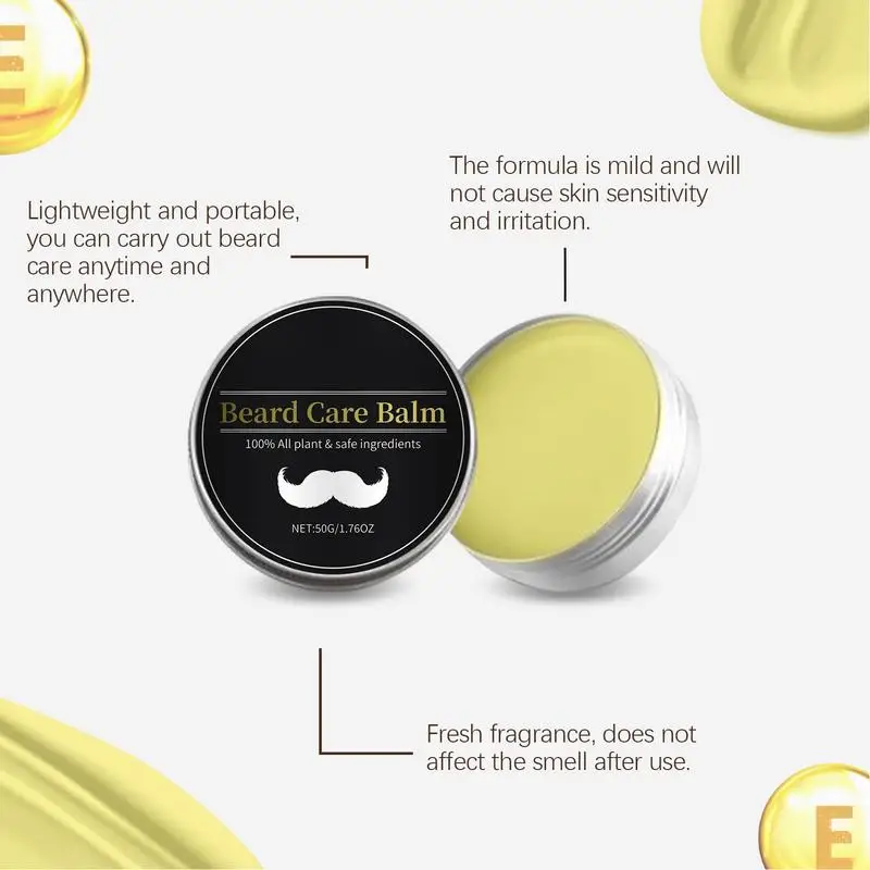 Healthy Growth Moisturizing Beard Wax Dashing Gentlemen Beard Care Balm Facial Black Beard Strengthen Cream For Thicken Beard 3