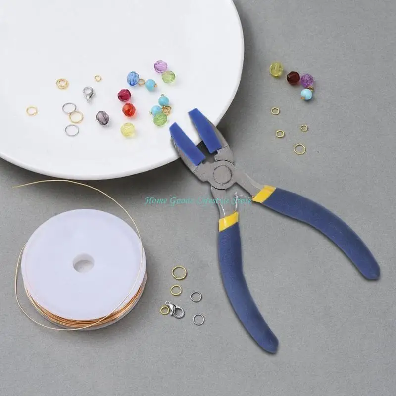 Pince à bec plat plastique pour modelisme - Lot avec 2 paires de poignées, ouverte prête à saisir un petit fil.
