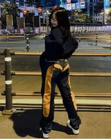 Retro 90s Japanese Style Street Personality Printed Straight DenimTrousers Y2K Rock Gothic Punk Loose Jeans Couple Clothing - Image 4