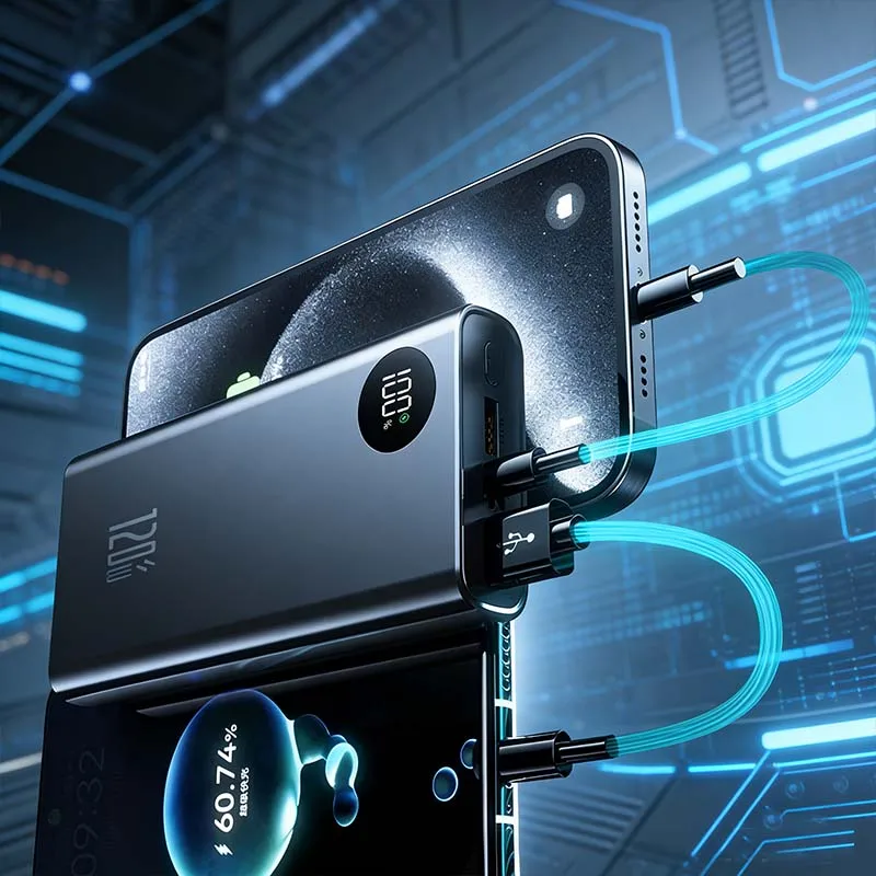 레노버 50000mAh 파워 뱅크 140W 초고속 충전 파워뱅크 아이폰 화웨이 삼성용 휴대용 외장 배터리 충전기