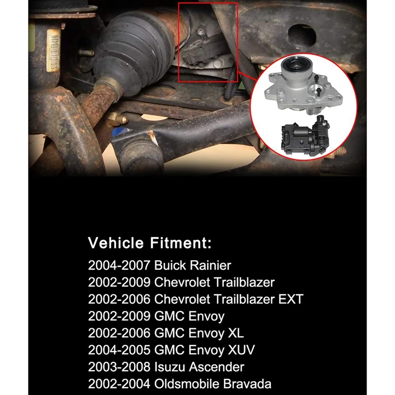 프론트 액슬 분리 액추에이터 어셈블리, Ascender SAAB 9-7X,Trailblazer,Envoy,Rainer,Bravada 12471623 12471625, 4WD 4X4