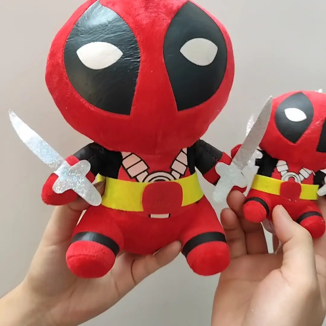 デッドプール-男性と子供のためのかわいいX字型のぬいぐるみ