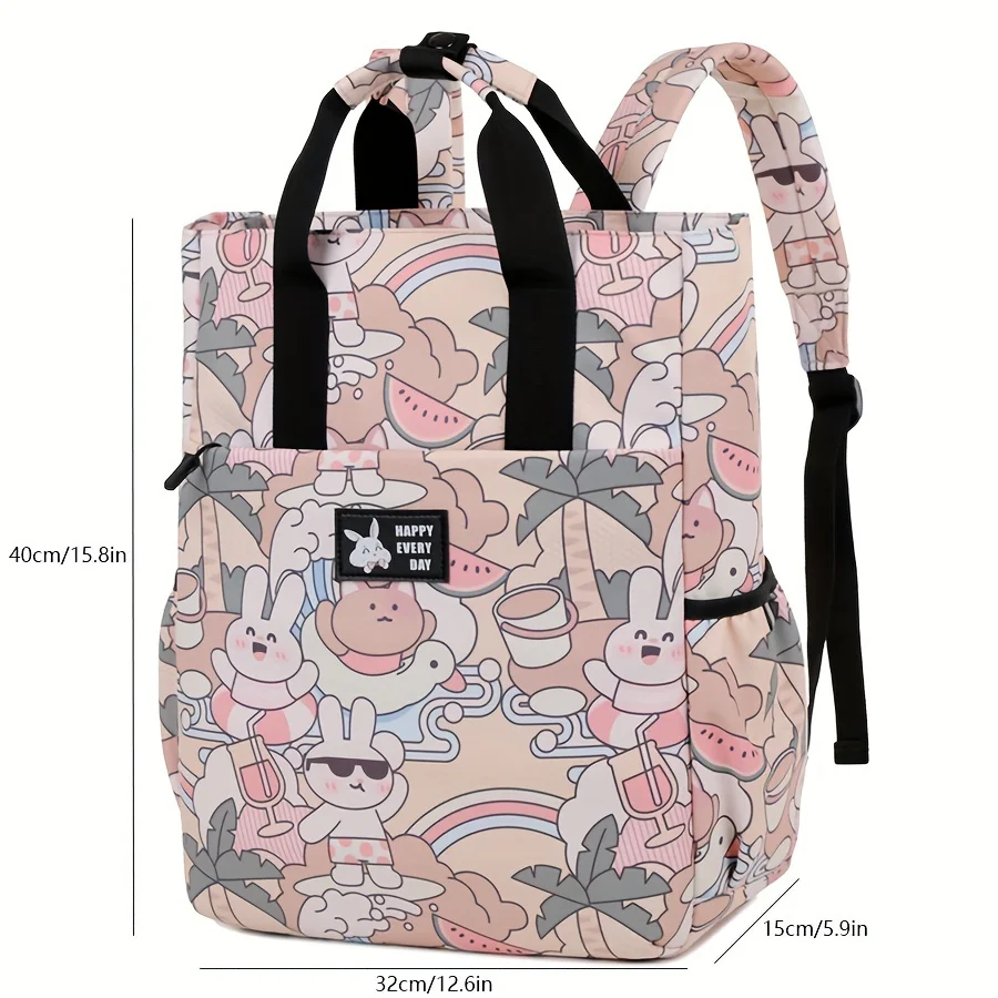 15.6 Inch Business Cartoon Backpack, Conference Travel Bag, Student Schoolbag, Multifunctional Laptop Bag, Backpacks