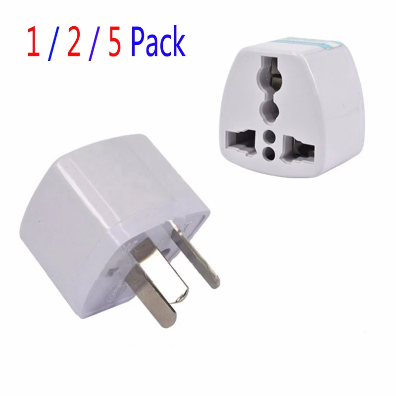 1/2/5Pcs Travel Plug Adaptor Power Adapter 3 pin Flat Plug NZ AU Converter US/UK/EU to AU Charger For Australia New Zealand plug adapter ac adapter