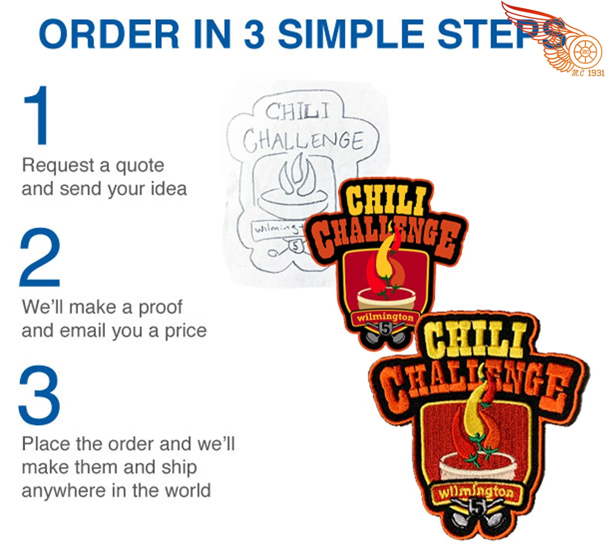 Custom Embroidered Patches Personalized Your Own Design Logo
