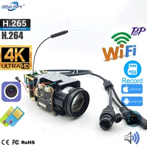 Camhi Wifi Mini 18X Auto Focus IMX415 8MP 4K ZOOM RTSP IP Camera Module Support Humanoid SD Card Slot P2P Audio