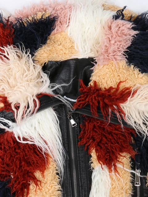 Patchwork Shaggy Jacket 1