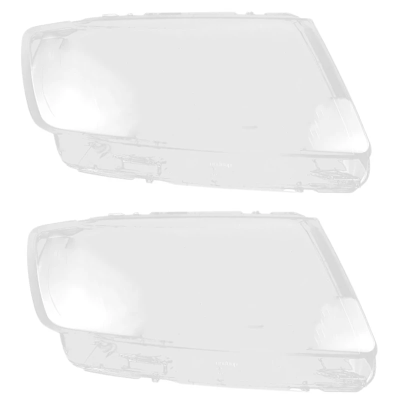 2X Car Headlight Lens Cover Transparent Head Light Lamp Shell For Jeep