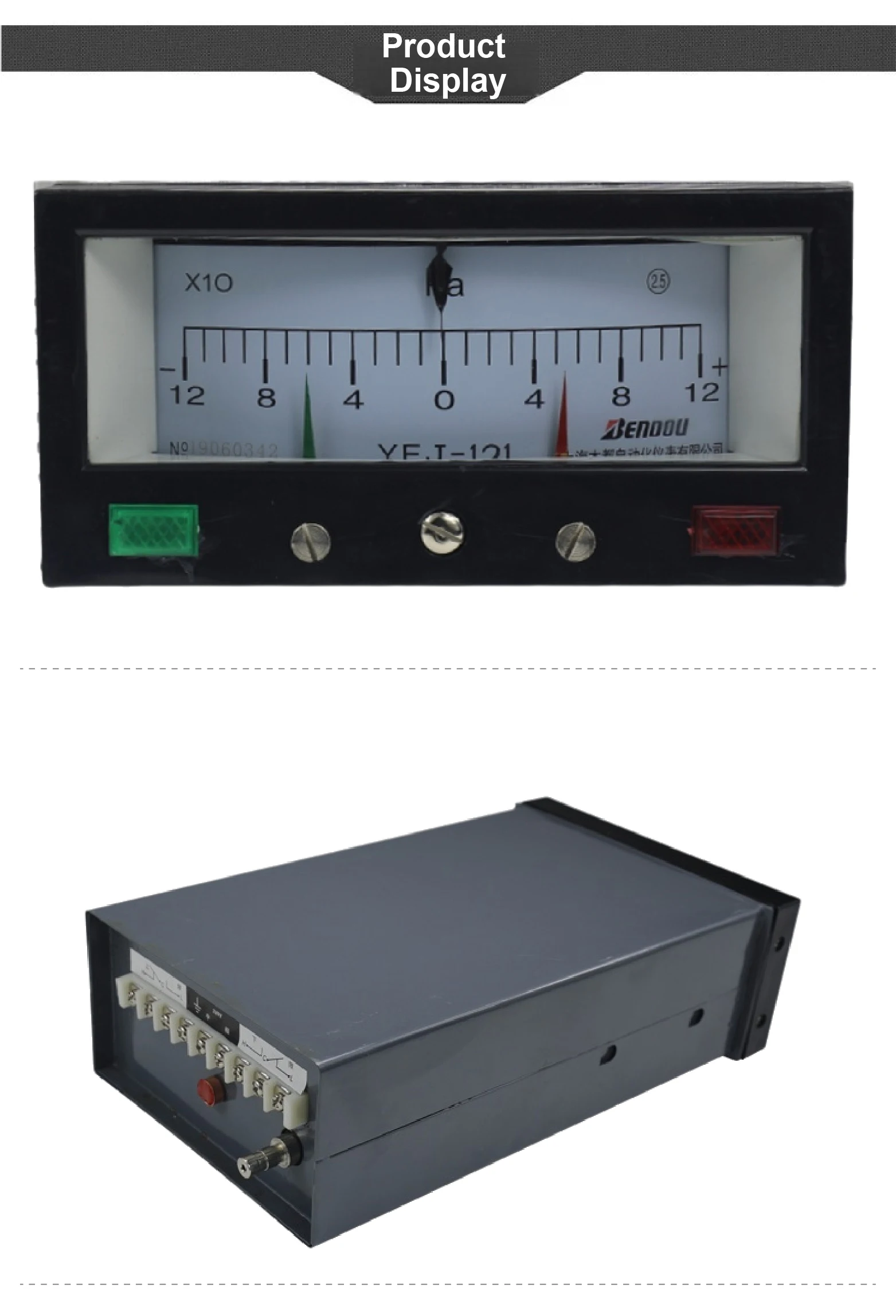 YEJ-121 Micro Diaphragm Differential Pressure Gauge HVAC Rectangular Panel Air F