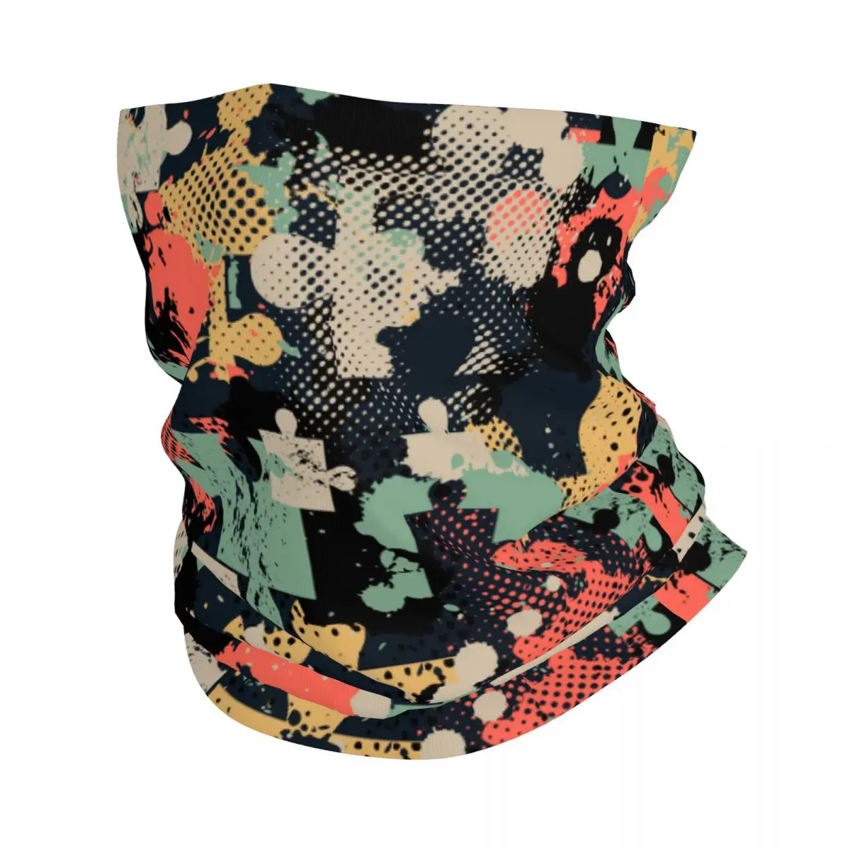 

Puzzle Geometric Colorful Bright Bandana Neck Cover Printed Balaclavas Mask Scarf Headwear Outdoor Sports for Men Women Adult