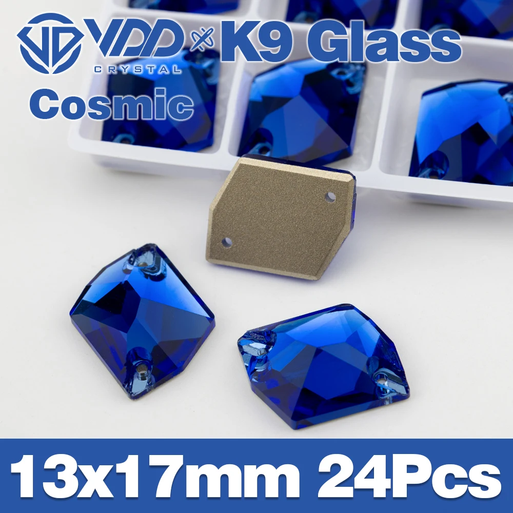 VDD S118 Saphir-Fase, hochwertiges K9-Glas, zum Aufnähen, Strasssteine, Kristallnähen, flache Rückseite, Steine für Kleidung, Hochzeitskleid – Detail 8
