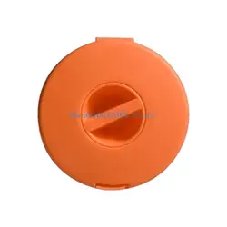 Portable Round Cord Management Case with Adjustable Compartments for Electronic Accessories (For Orange)
