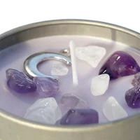 Law of Attraction Peace Ritual Candle, Lavender & Chamomile Aroma with Healing Crystals, Great for Holiday Gifting Christmas 5