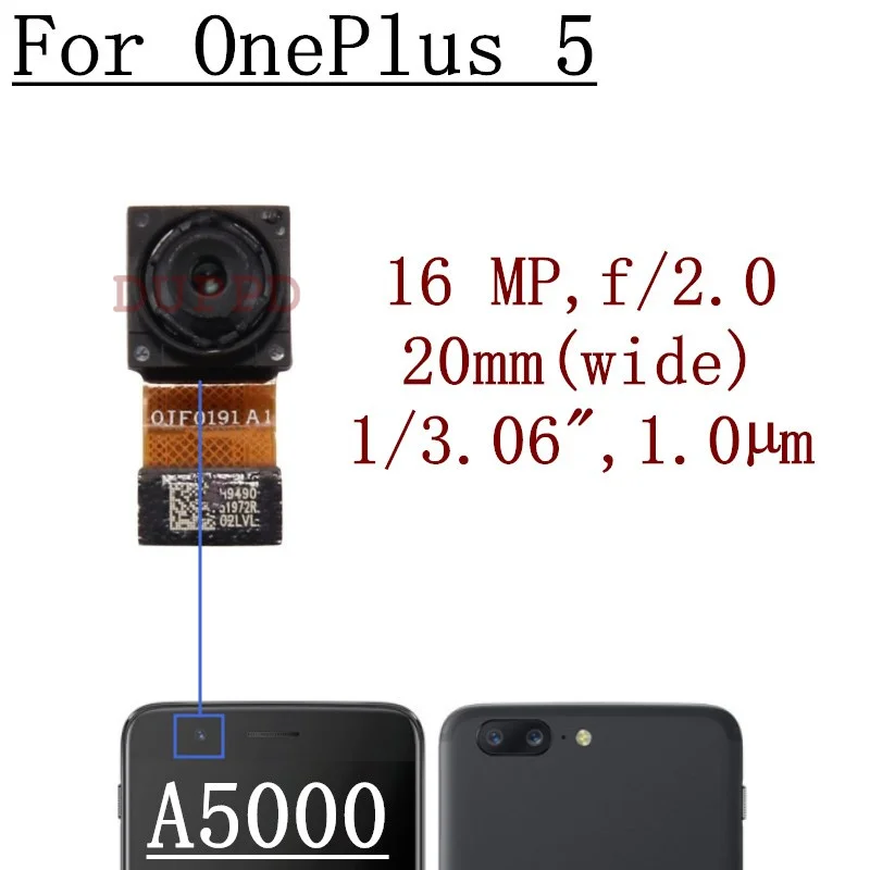 Phone Oneplus Camera Lens Front Rear Camera For OnePlus 5T A5000