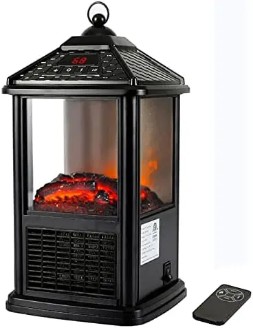 

Mini Small Indoor Fireplaces Lanterns Space Heaters Stove 3D Flame Portable Fireplace Space Heaters for Indoor Use with Remote