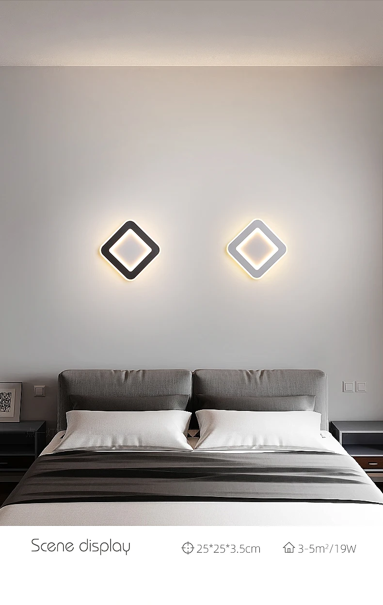 wall hanging lights Simple wall lamp hollow geometric round walkway wall lamp LED bedroom lamp bedside lighting black and white living room lamp plug in wall sconce