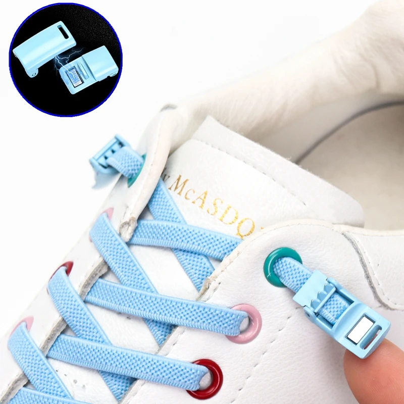 Elastic No Tie Shoelaces Cashew Flower Color Flat Sneakers Shoelace Metal  Lock Lazy Laces for Kids Adult One Size Fits all shoes - AliExpress