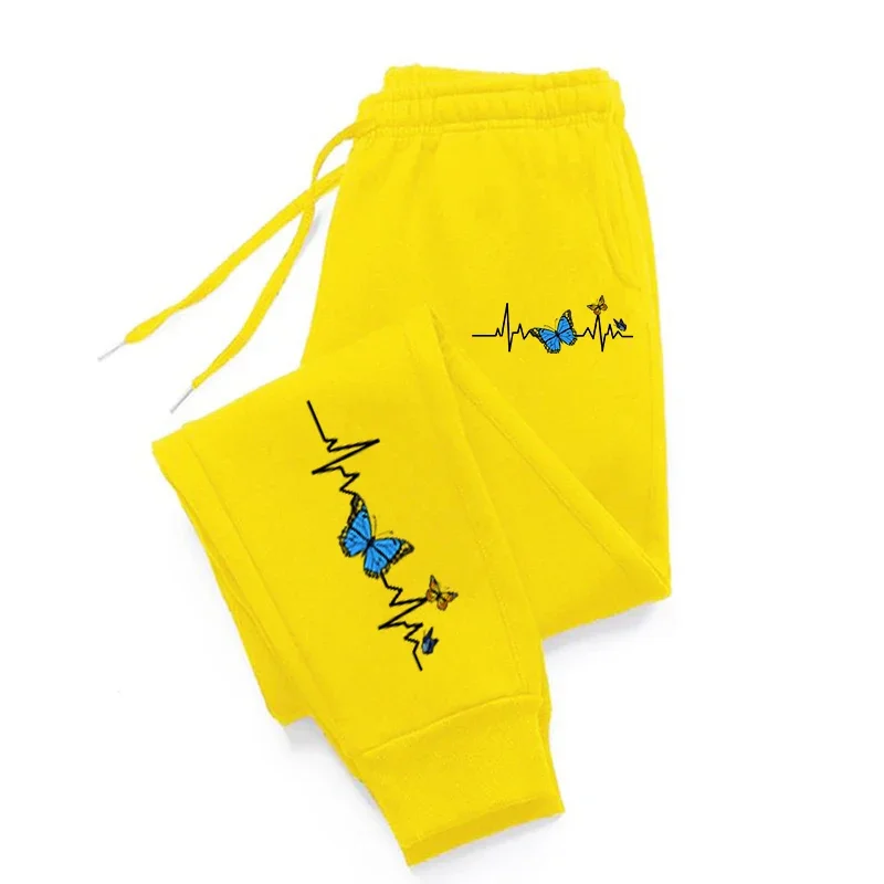 Women's Butterfly Electrocardiogram Joggers Autumn