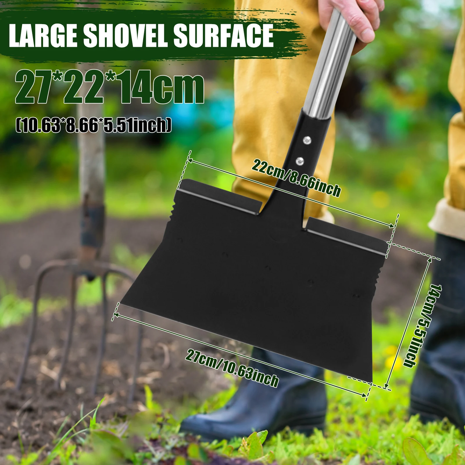 Garden Cleaning Shovel 47inch Adjustable Handle Rustproof Manganese Steel Weed Scraper Planting Weeding Courtyard Farm Tool 4