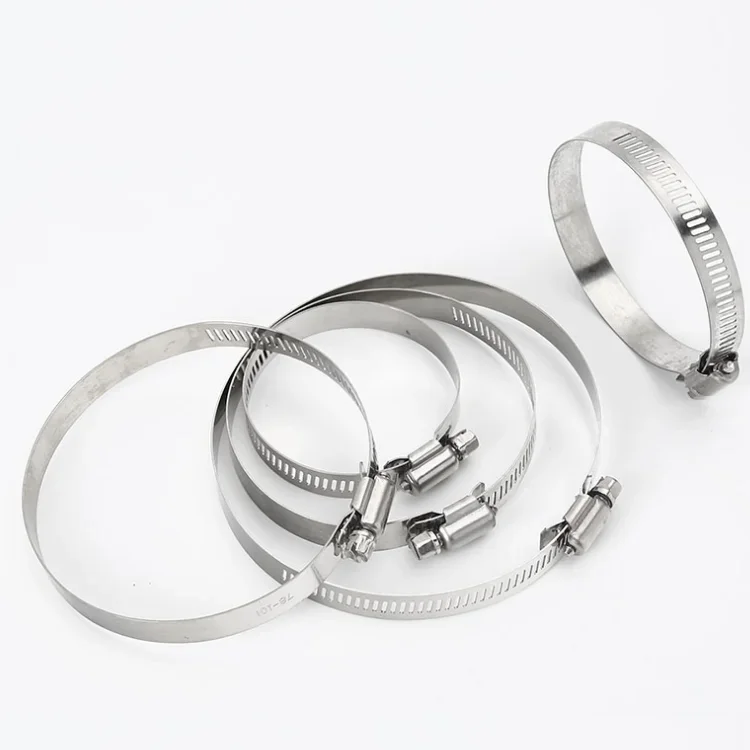8mm ~ 120mm Stainless Steel Drive Hose Clamps Adjustable Tri Gear Worm Fuel Tube Water Pipe  Fixed Clip Spring Cramps