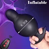 2022 New Electric Inflatable Butt Plug Male Prostate Massager Anus Dilator Remote Control Vibrating Anal Sex Toys For Men Women 1