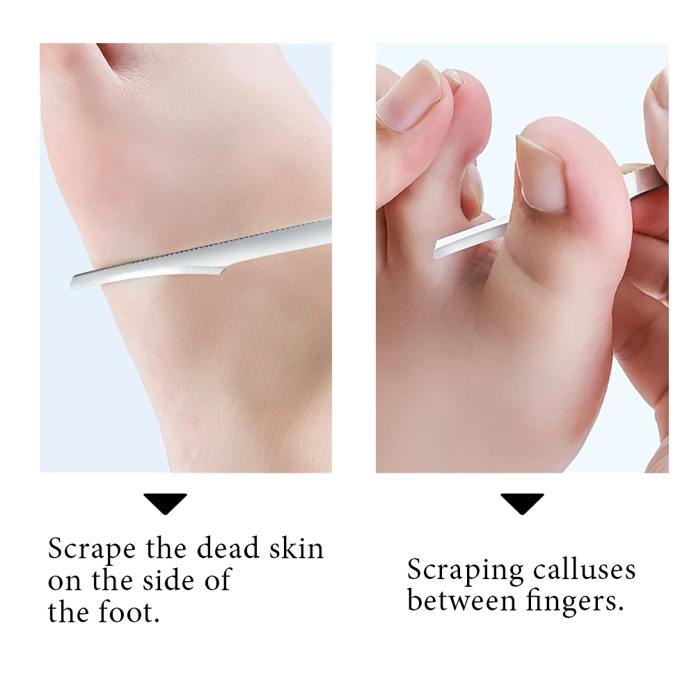1Pcs Foot Scraper Toe Nail Feet Pedicure Knife Dead Skin Remover Stainless Steel Heel Scraper File Manicure Pedicure Tools