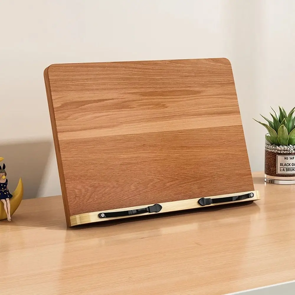 조절 가능한 각도 책꽂이 트레이 접이식 다중 포지션 지원 독서대 태블릿 8가지 모드 클립형 나무 독서 스탠드