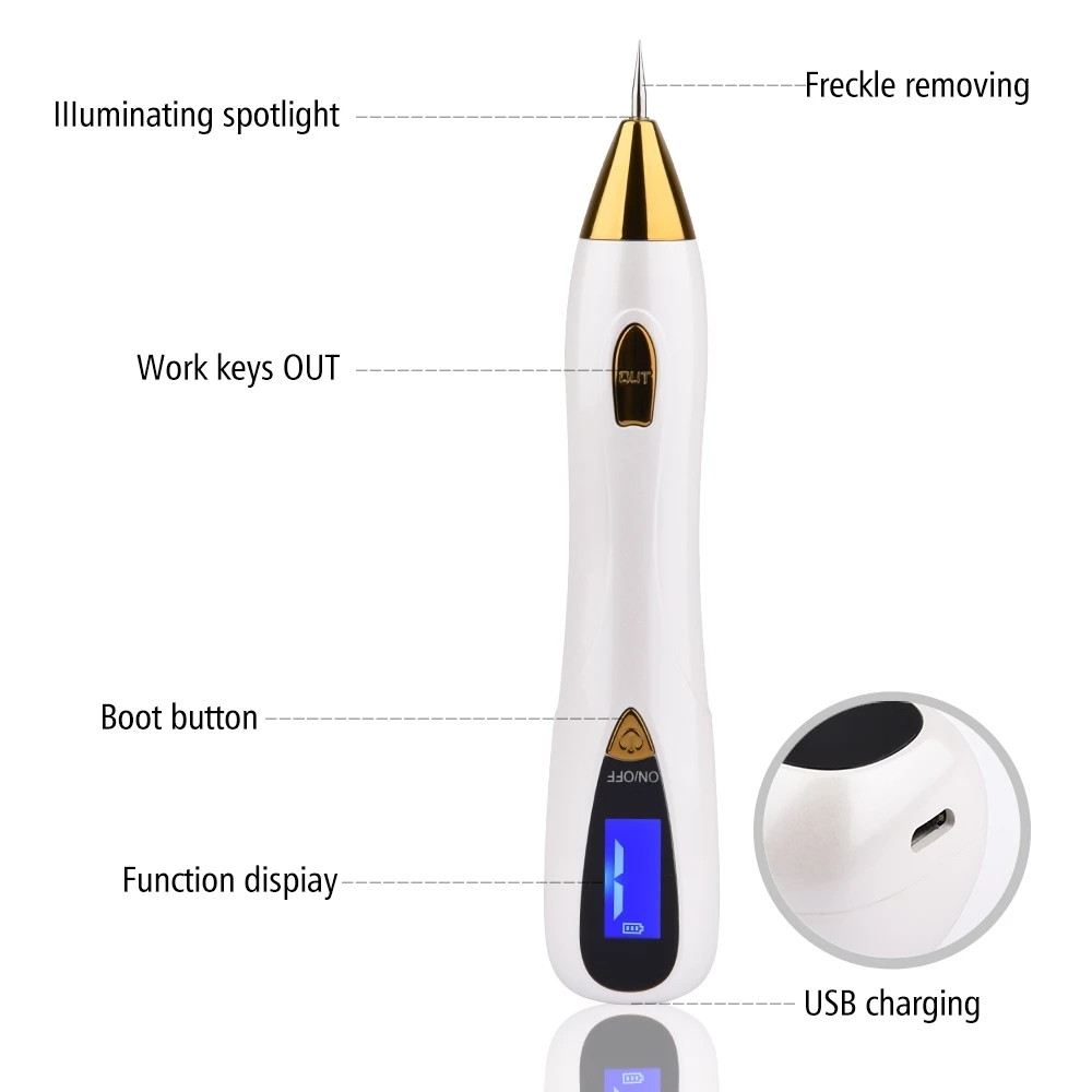 Electric Mole Removal Pen Wart Plasma Remover Tool Laser Beauty Skin Care