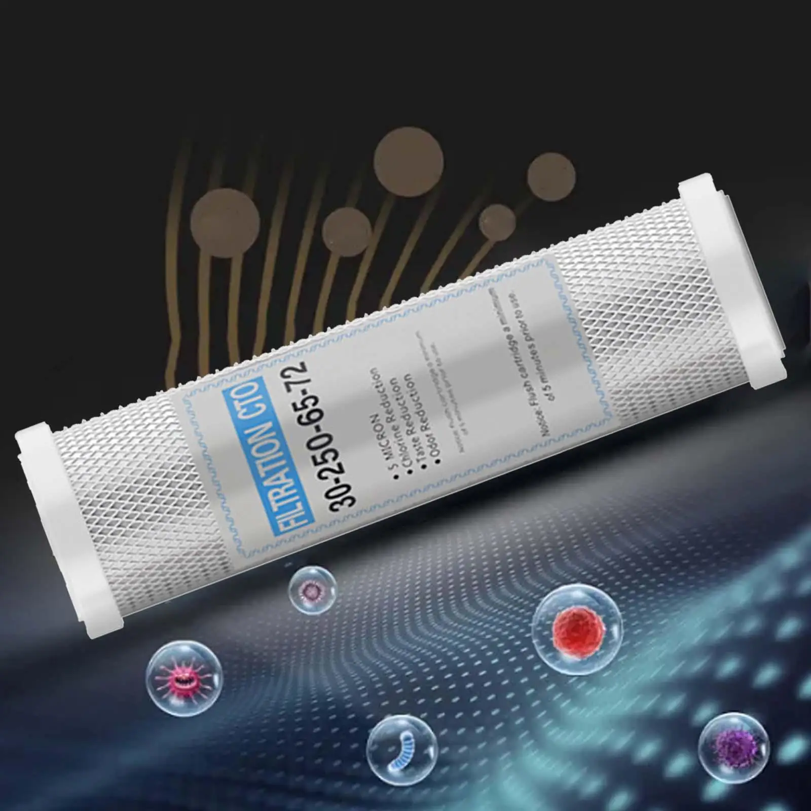 Sediment Replacement Filter Cartridge Carbon Sediment Water Filter Cartridge 10inch Whole House Activated Carbon Block for Home Water Filter