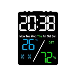 Multifunctional LED Digital Alarm Clock with Temperature, Humidity, and Date Display (BGBL)