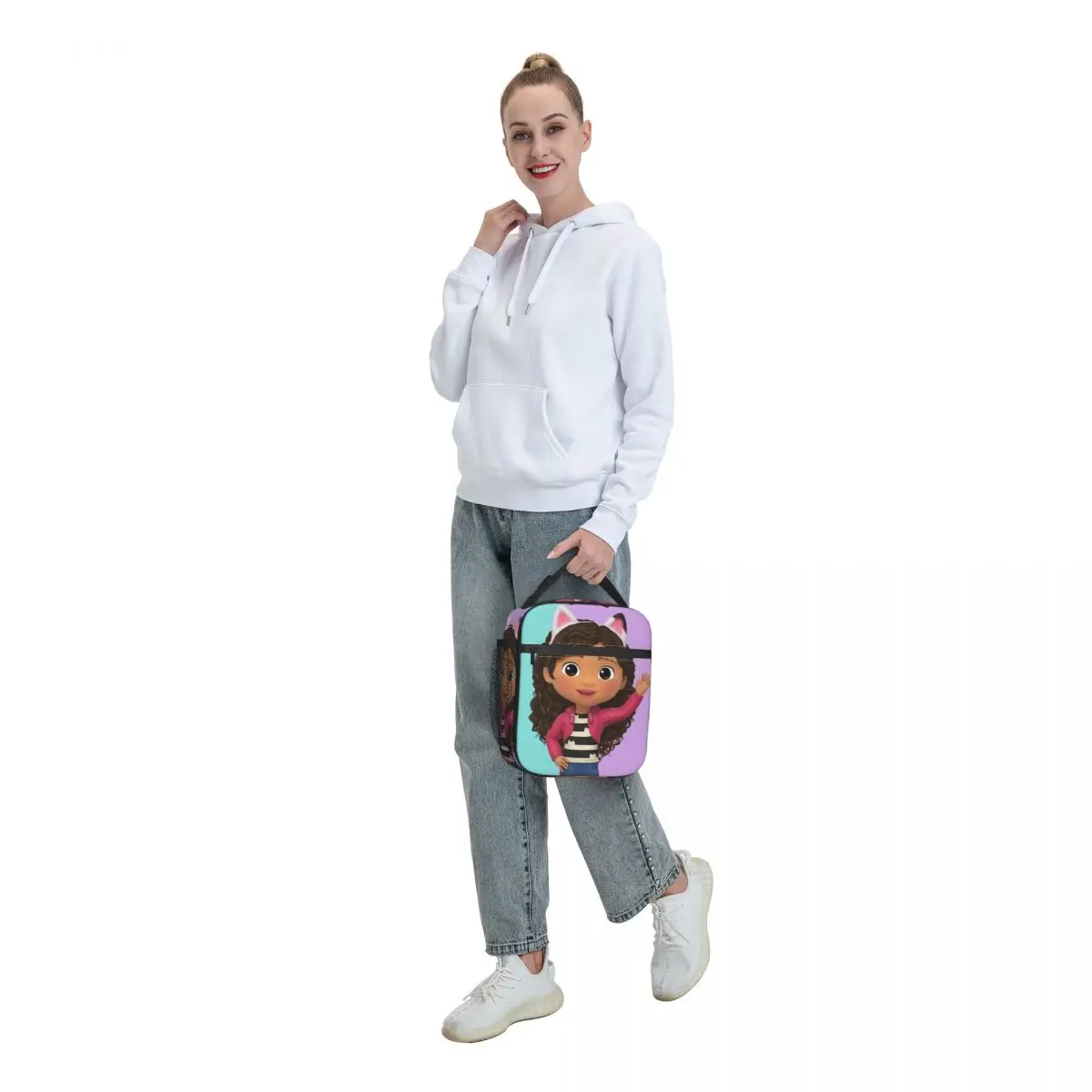 Gabby Dollhouse Cartoon Insulated Lunch Bags Cooler Bag Meal Container Cat High Capacity Tote Lunch Box Food Bag Beach Picnic