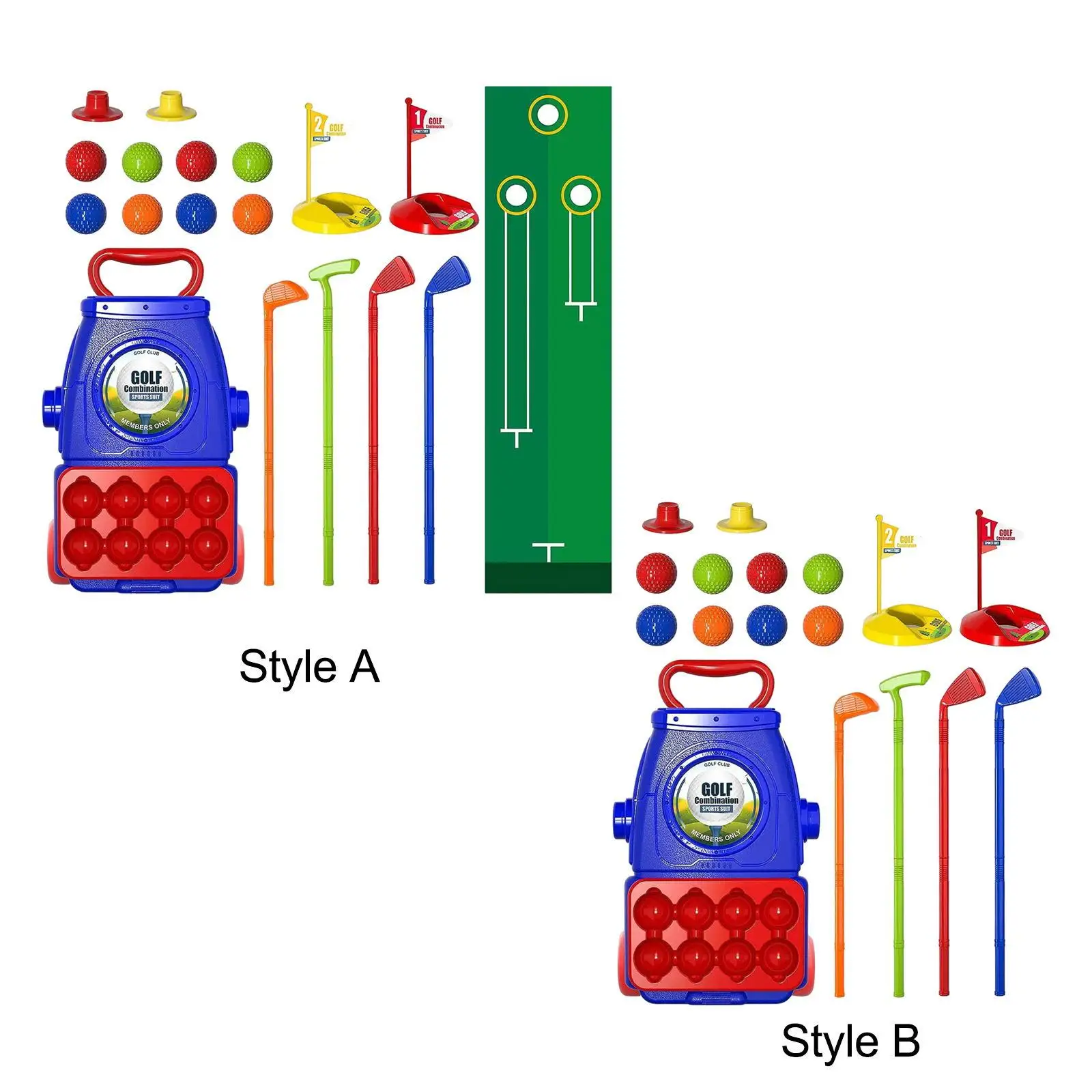 Kids Golf Toys Preschool Educate Training Toy Golf Balls Children`s Golf Clubs for Indoor Activities Preschool Party Favors Lawn