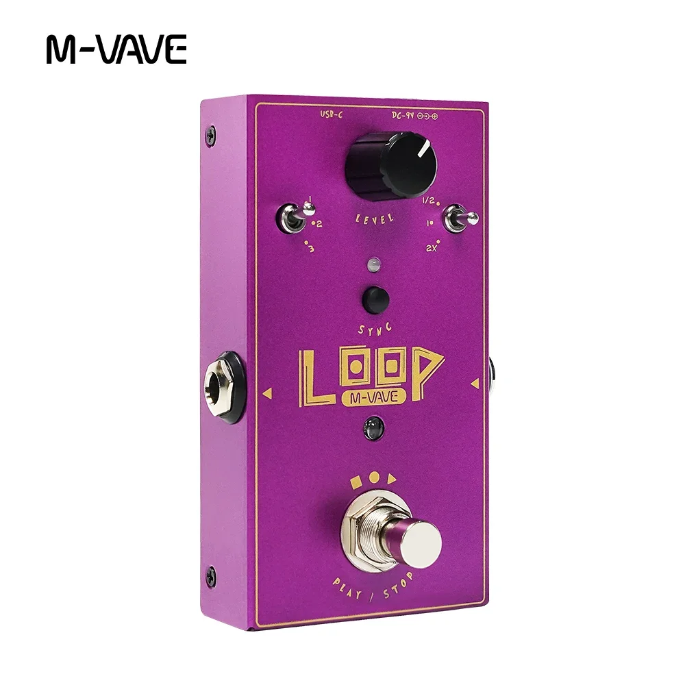 Guitar Effect Pedal Guitar Effects Pedal Guitar Cable M-vave Loop II Looper Guitar Pedal 3 Loops Up To 11 Minutes Recording Time 3 Speed Control Loop Effect Pedal