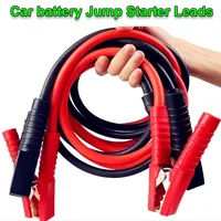 3/4m Extended Car Battery Jumper Cable Double Headed Starter Lead with Clamp Vehicle Boost Cable Line for Emergency Use