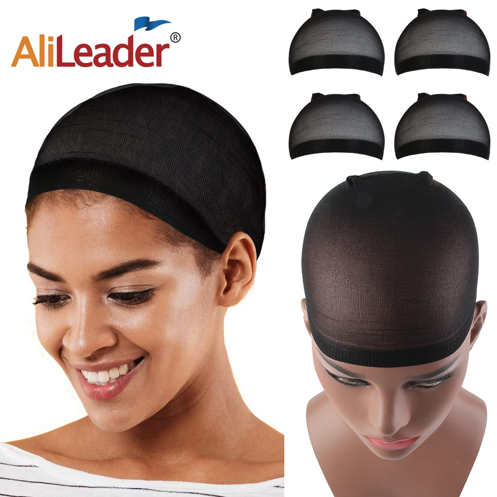 Wig Caps For Women Front Lace Wig Caps Breathable Cap Light Brown Dark Brown Accessories Invisible Stocking 5 Packs