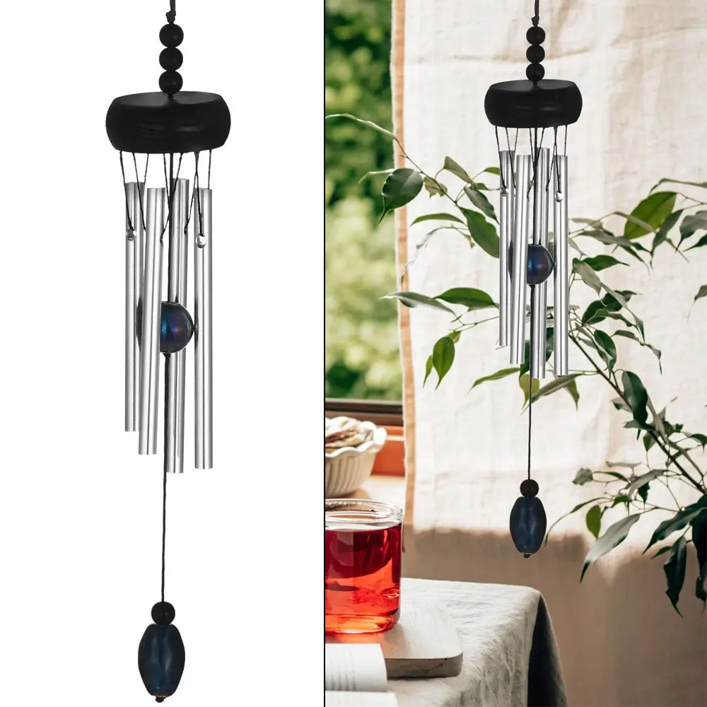 Description Picture 2 of itemHome Decor Garden Decoration Wood & Metal Aluminum Tube Pendant Wind Chimes Hanging Ornament Wind Spinner
