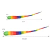 Rainbow Tail Ball Eco-Friendly Fabric Sandbag Meteor Ball Safe Catch Tail Soft Ball Kindergarten School Sensory Training Kid Toy 6