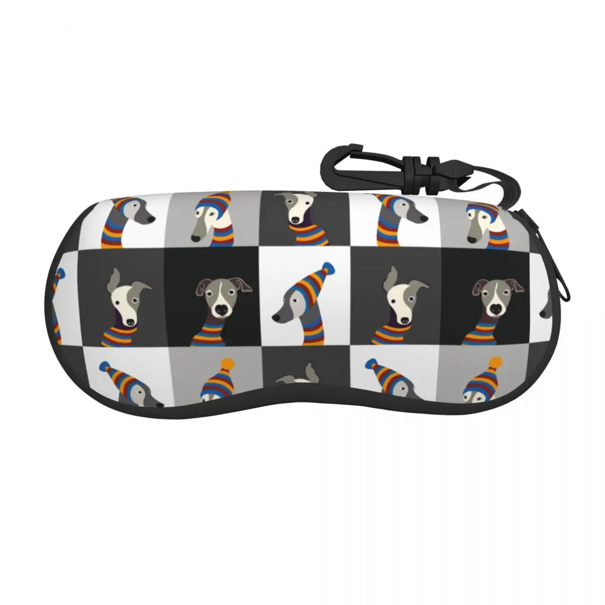 

Funny Cartoon Greyhound Whippet Dog Shell Eyeglasses Case Women Men Cool Sighthound Hound Glasses Case Sunglasses Box Pouch