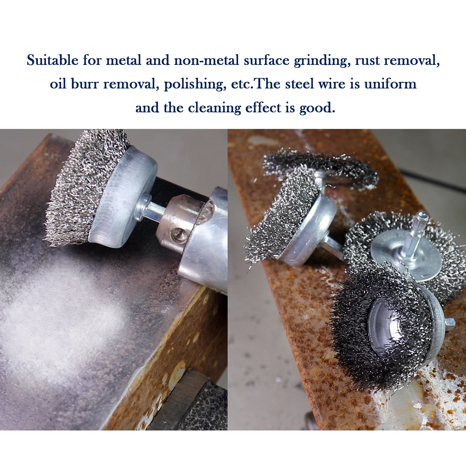 1pc Steel Wire Brush Disc Polishing Wheel Brush for Dremel Rotary Tool Accessories Metal Polishing Tool 4