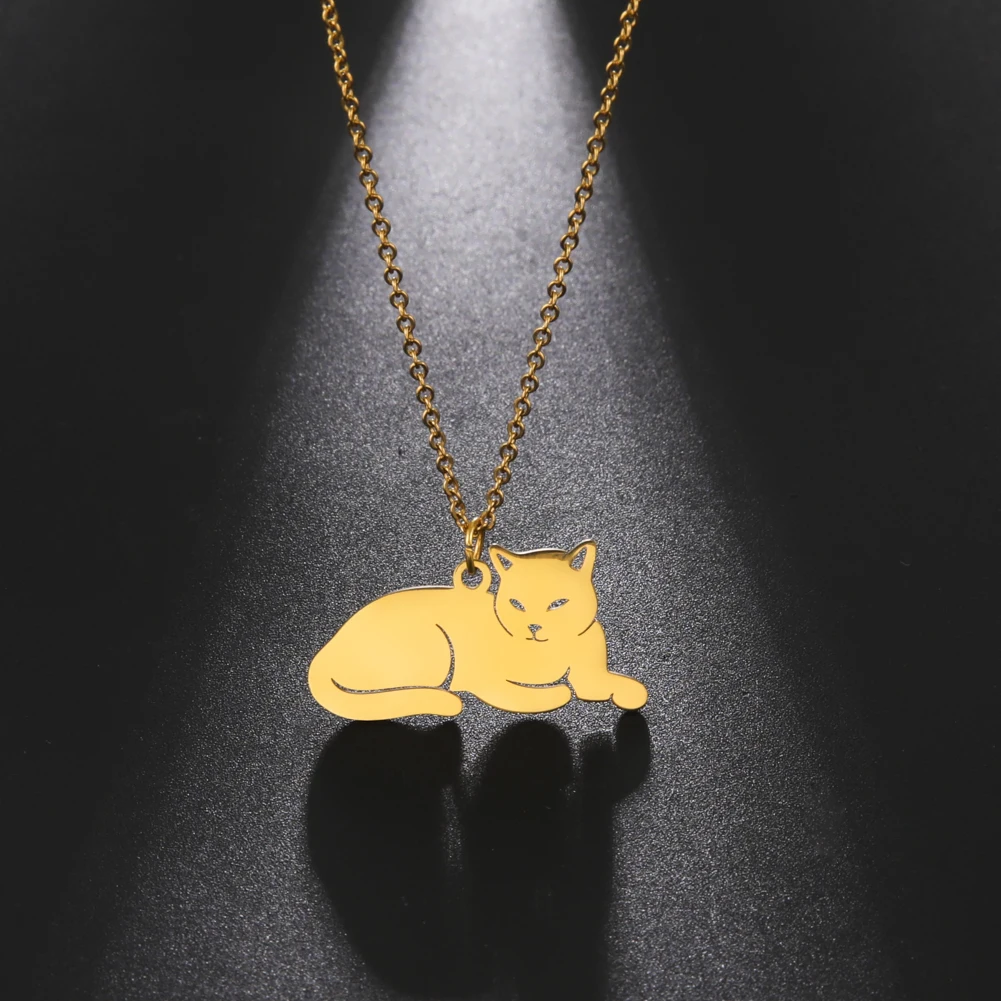 CheersLife Cadeaux De Sœur Collier Pour Fille Chat Pendentif Bijoux Soeur Collier Chat Mignon Pour Fille Cadeau Pour Fille Femme Aimant Les Chats