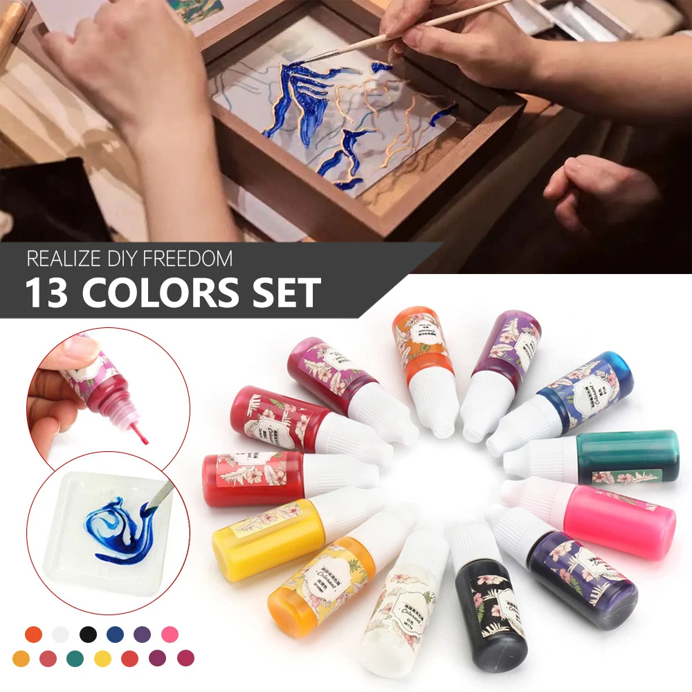 13 Coloring/Set Pigments Drop Glue Translucent Color Mixing DIY Handmade Coloring For Soap Slime Crystal Jewelry Making